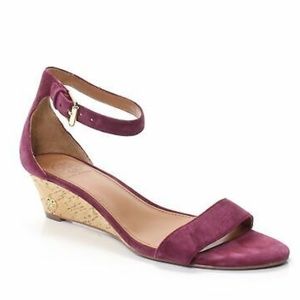 Tory Burch Savannah Suede Demi Wedge Sandal 5.5